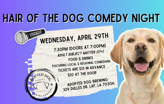 Hair of the Dog Comedy Night at Adopted Dog Brewing