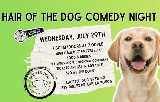 Hair of the Dog Comedy Night at Adopted Dog Brewing