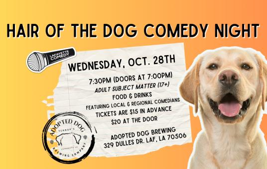 Hair of the Dog Comedy Night at Adopted Dog Brewing